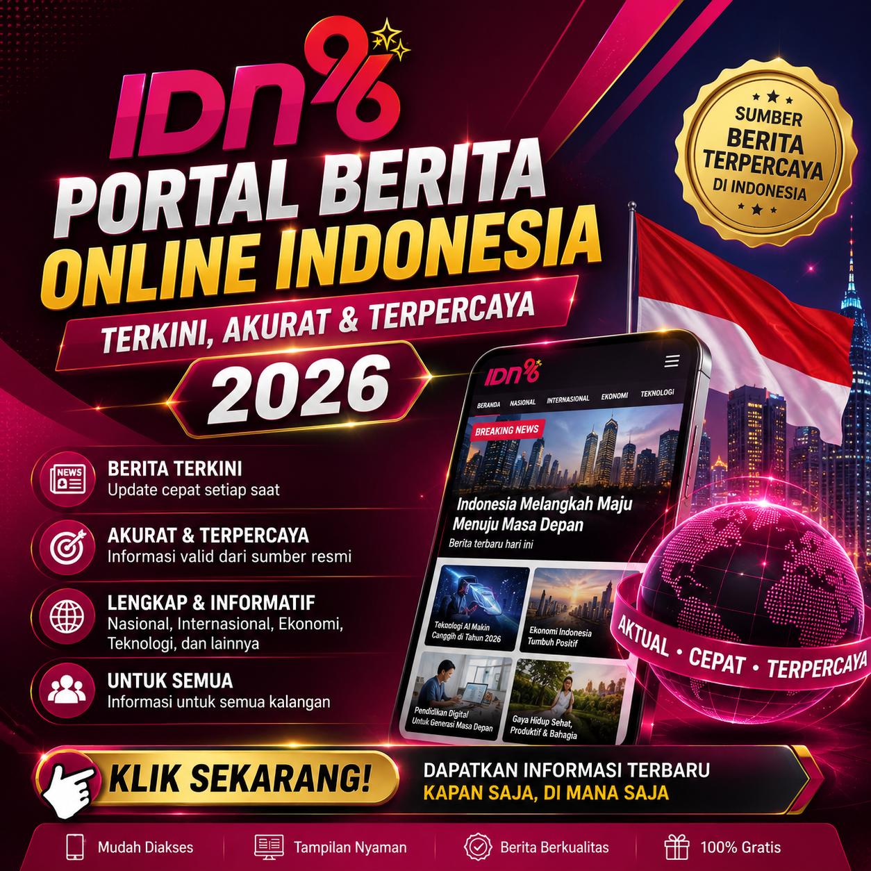 IDN96 - Portal Berita Online Indonesia Terkini, Akurat & Terpercaya 2026